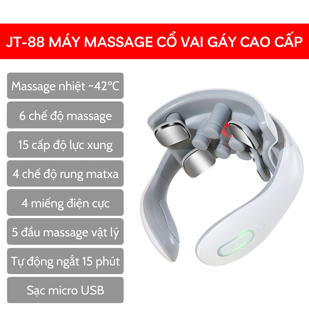 Máy Massage Cổ Vai Gáy Điện Xung Cao Cấp JT88 - HomeTech
