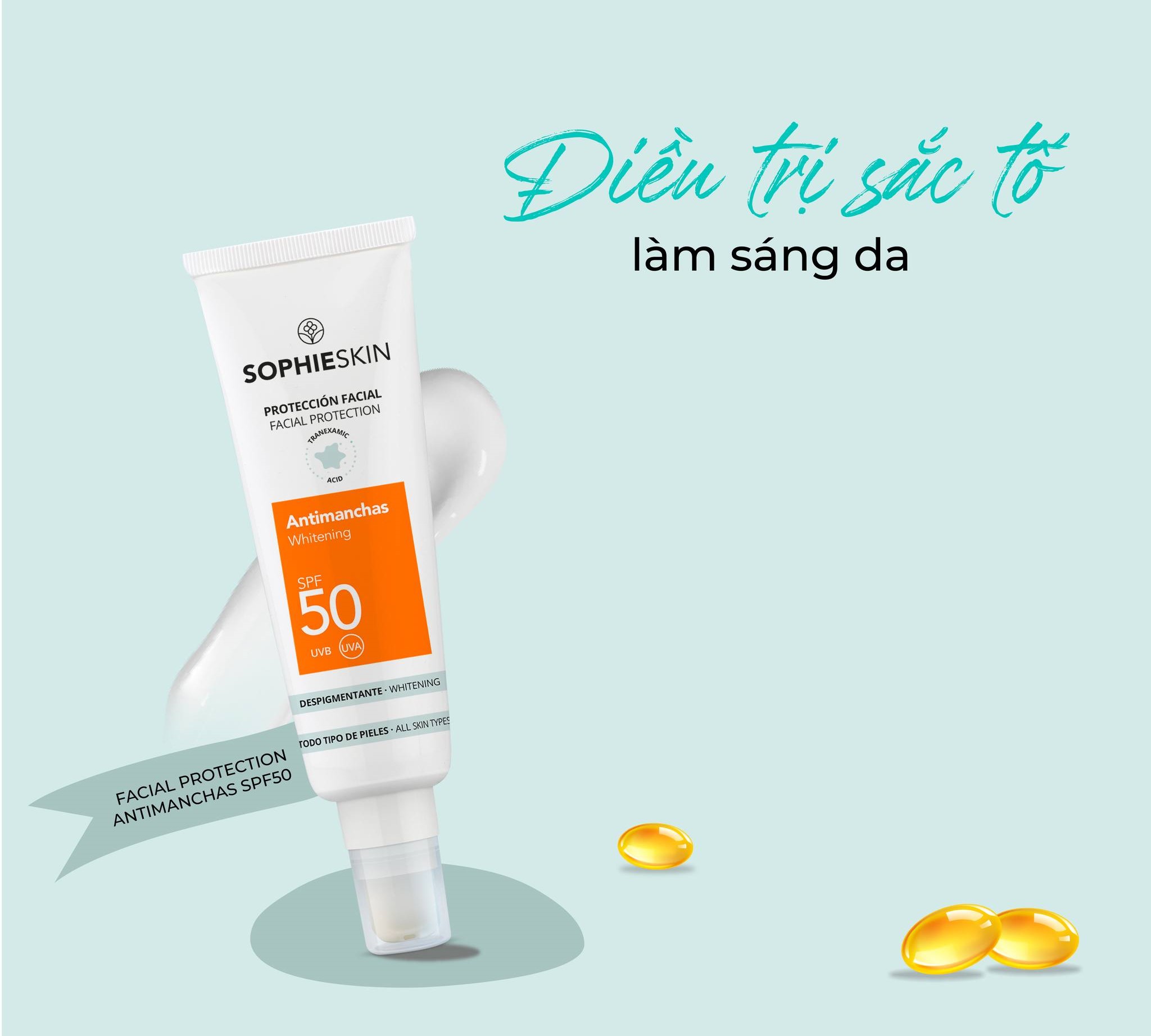 SOPHIESKIN Kem chống nắng dưỡng ẩm, làm trắng da